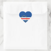 Kap-Verde-Flag-Herzsticker Herz-Aufkleber (Tasche)