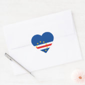 Kap-Verde-Flag-Herzsticker Herz-Aufkleber (Umschlag)