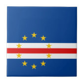Kap Verde Flag Keramik Tile Fliese (Vorderseite)