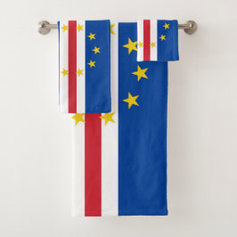 Kap-Verde-Flagge Badhandtuch Set