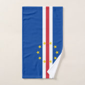 Kap-Verde-Flagge Badhandtuch Set (Handtuch)
