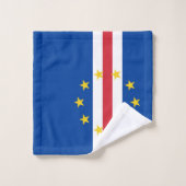 Kap-Verde-Flagge Badhandtuch Set (Waschlappen)