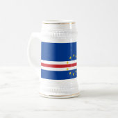 Kap-Verde-Flagge Bierglas (Vorderseite Links)