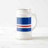 Kap-Verde-Flagge Bierglas (VorderseiteRechts)