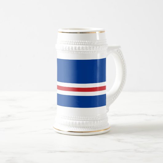 Kap-Verde-Flagge Bierglas (VorderseiteRechts)