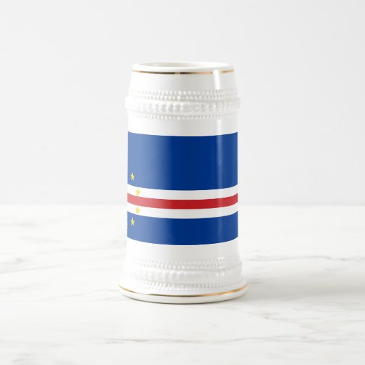 Kap-Verde-Flagge Bierglas (Mittel)