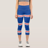 Kap-Verde-Flagge Capri Leggings (Vorderseite)