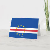 Kap-Verde-Flagge Dankeskarte (Rückseite)
