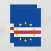 Kap-Verde-Flagge Dankeskarte (Vorne/Hinten)