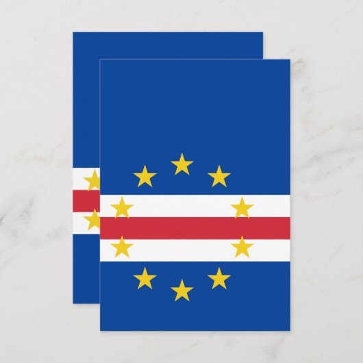 Kap-Verde-Flagge Dankeskarte (Vorne/Hinten)