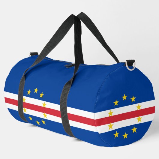 Kap-Verde-Flagge Duffle Bag (Linke Ecke)