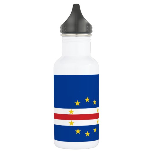 Kap-Verde-Flagge Edelstahlflasche (Links)