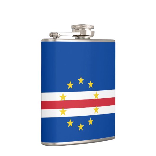 Kap-Verde-Flagge Flachmann (Rechts)