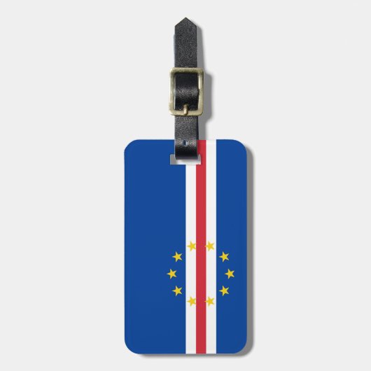 Kap-Verde-Flagge Gepäckanhänger (Vorderseite vertikal)