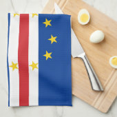 Kap-Verde-Flagge Geschirrtuch (Viertel Falte)