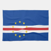 Kap-Verde-Flagge Geschirrtuch (Horizontal)