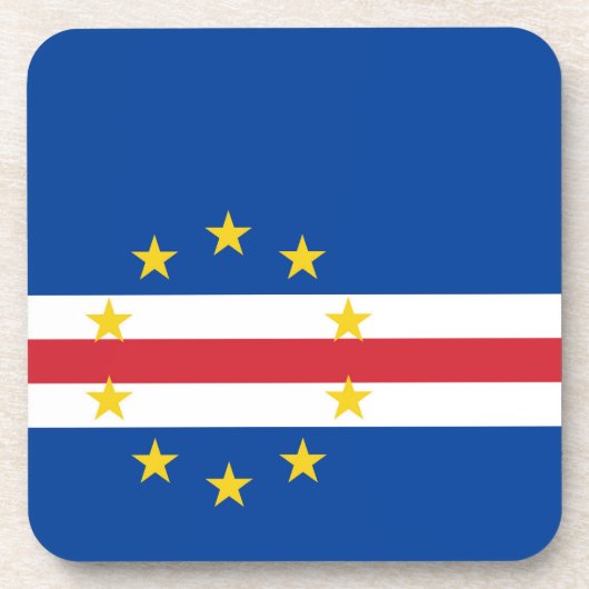 Kap-Verde-Flagge Getränkeuntersetzer (Vorderseite)