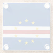 Kap-Verde-Flagge Glasuntersetzer (Rückseite)