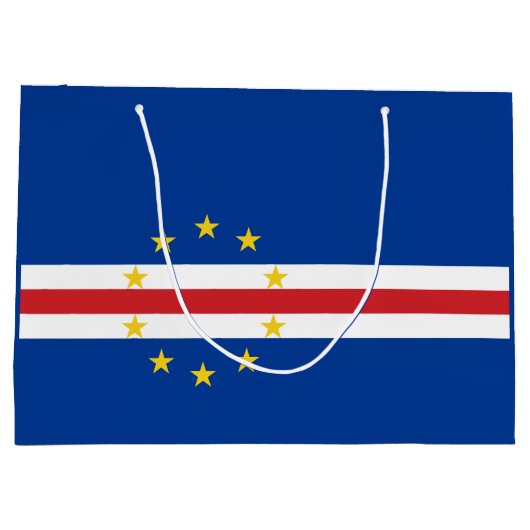 Kap-Verde-Flagge Große Geschenktüte (Rückseite)