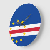 Kap-Verde-Flagge Große Wanduhr (Winkel)