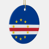 Kap-Verde-Flagge Keramik Ornament (Rechts)
