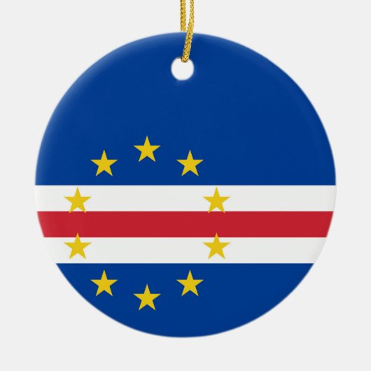 Kap-Verde-Flagge Keramik Ornament (Vorne)