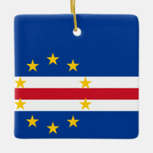 Kap-Verde-Flagge Keramikornament