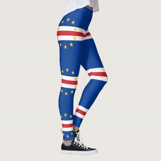 Kap-Verde-Flagge Leggings (Rechts)