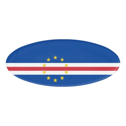 Kap-Verde-Flagge Namenschild (Vorderseite)