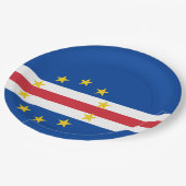 Kap-Verde-Flagge Pappteller (Schrägansicht)