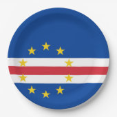 Kap-Verde-Flagge Pappteller (Vorderseite)