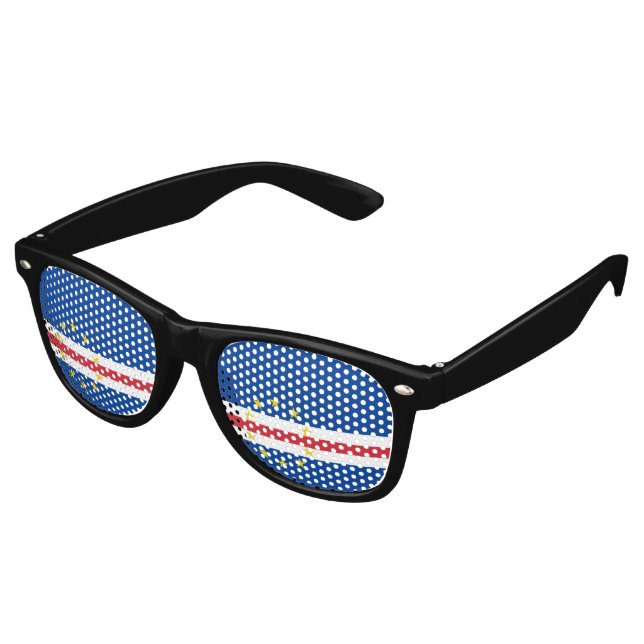 Kap-Verde-Flagge Partybrille (Schrägansicht)