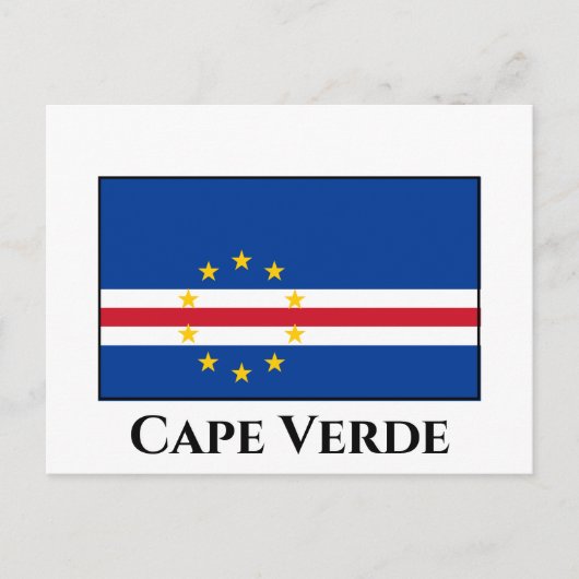 Kap-Verde-Flagge Postkarte (Vorderseite)