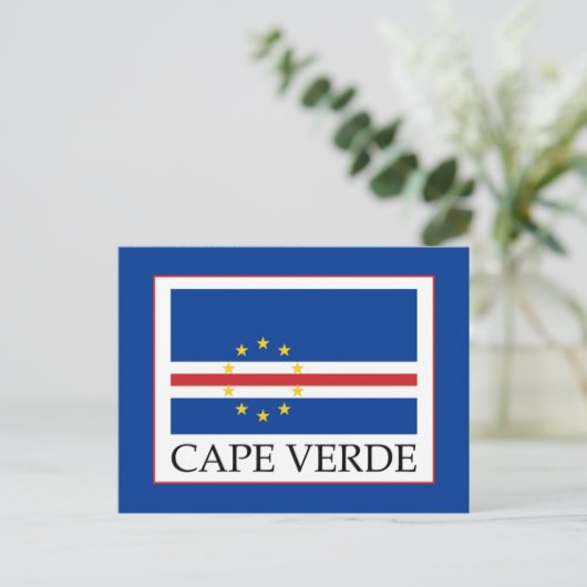Kap-Verde-Flagge Postkarte (Stehend Vorderseite)