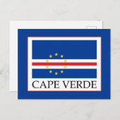 Kap-Verde-Flagge Postkarte (Vorne/Hinten)