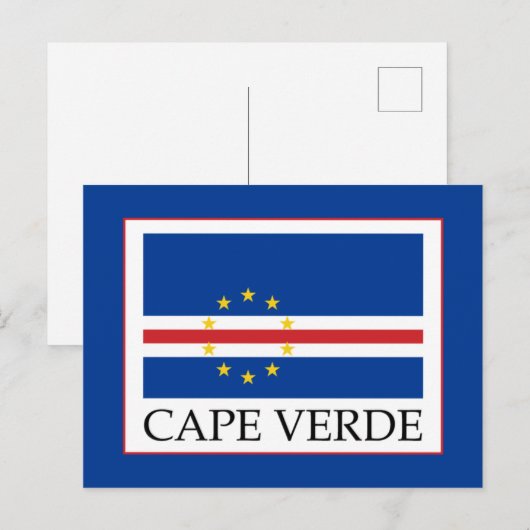 Kap-Verde-Flagge Postkarte (Vorne/Hinten)