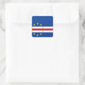 Kap-Verde-Flagge Quadratischer Aufkleber (Tasche)
