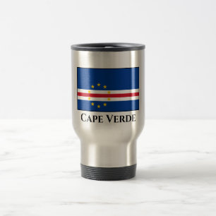 Kap-Verde-Flagge Reisebecher