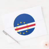 Kap-Verde-Flagge Runder Aufkleber (Umschlag)