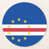 Kap-Verde-Flagge Runder Pappuntersetzer (Vorderseite)