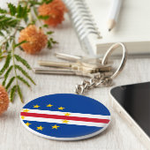 Kap-Verde-Flagge Schlüsselanhänger (Seite)
