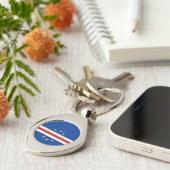 Kap-Verde-Flagge Schlüsselanhänger (Seite)