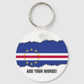 Kap-Verde-Flagge Schlüsselanhänger (Vorderseite)