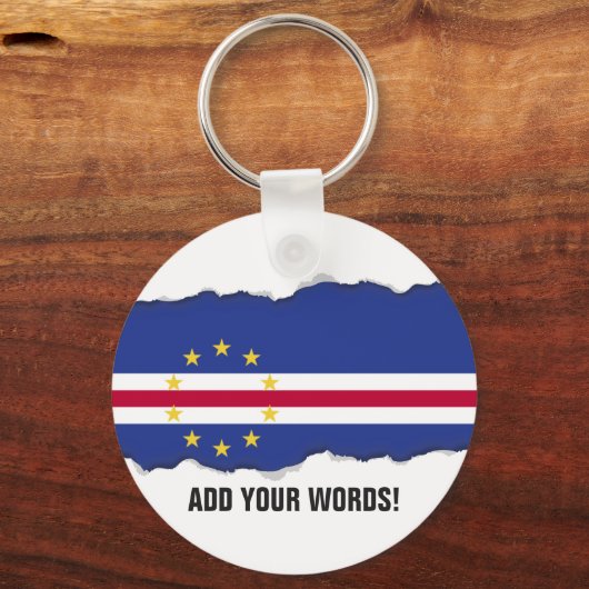Kap-Verde-Flagge Schlüsselanhänger (Vorderseite)