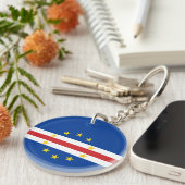 Kap-Verde-Flagge Schlüsselanhänger (Vorderseite rechts)