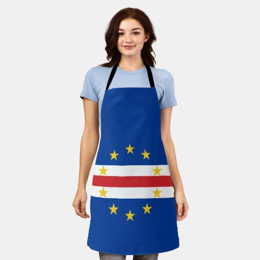 Kap-Verde-Flagge Schürze (Getragen)