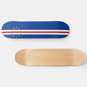 Kap-Verde-Flagge Skateboard (Horizontal)