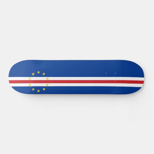 Kap-Verde-Flagge Skateboard (Horizontal)