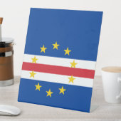 Kap-Verde-Flagge Sockelschild (In Situ)