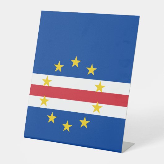 Kap-Verde-Flagge Sockelschild (Vorderseite)
